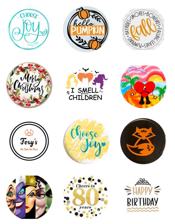2" Round Custom Logo Labels 12 stickers per sheet