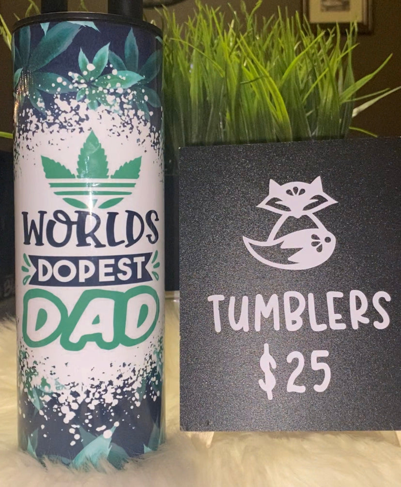 20oz Skinny Tumblers & 20oz Hookah Tumblers