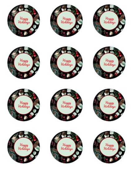 2" Round Custom Logo Labels  12 stickers per sheet