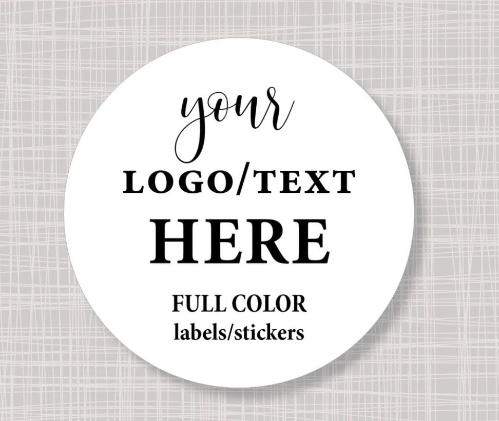 2" Round Custom Logo Labels  12 stickers per sheet